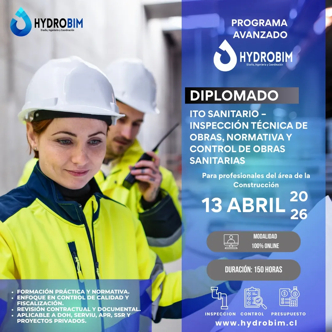 Diplomado ITO Sanitario – Inspección Técnica de Obras, Normativa y Control de Obras Sanitarias.
