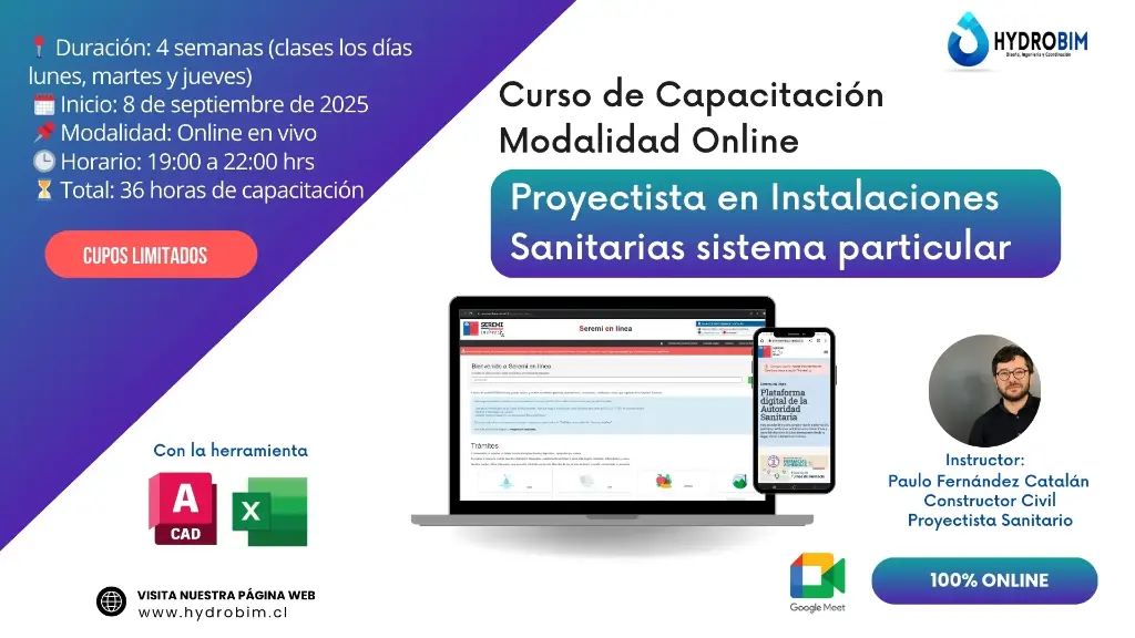 [Curso PS Septiembre 8] Curso Proyectista Sanitario Particular - Seremi de Salud Online.